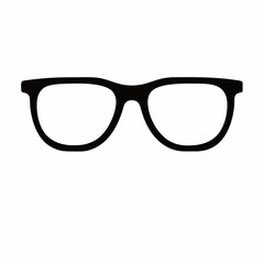 Fototapeta premium Black sunglasses and eyeglasses on a white background