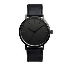 minimalist black watch on transparent background