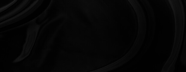 Black gray satin dark fabric texture luxurious shiny that is abstract silk cloth panorama...