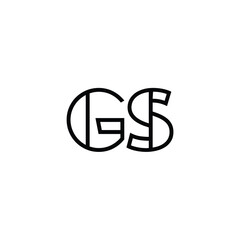 GS monogram logo design letter text name symbol monochrome logotype alphabet character simple logo