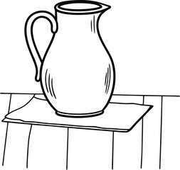 vector illustration of a jug