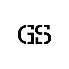 GS monogram logo design letter text name symbol monochrome logotype alphabet character simple logo