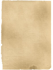 Old vintage beige paper texture cutout