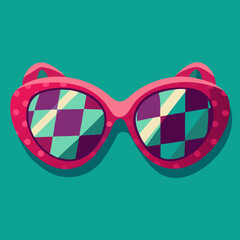 Fototapeta premium glasses on a red background