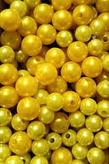  Yellow beads close-up view