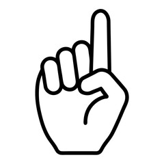 Obraz premium Peace hand sign icon vector illustration