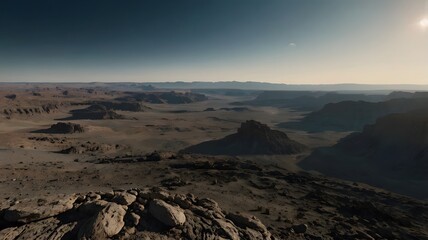 sunset in the desert
