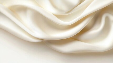 Obraz premium Elegant Cream Silk Drapery: A Luxurious Texture