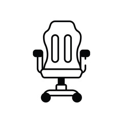 Office Chair vector icon stock illustration