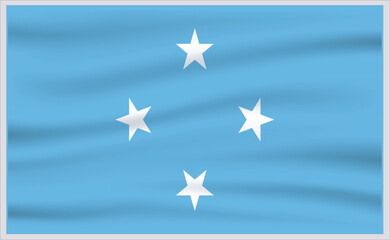 Federated States Of Micronesia official flag vector with standard size and proportion. National flag emblem with accurate size and colors.