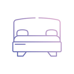 Bed vector icon stock illustration