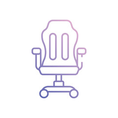Office Chair vector icon stock illustration