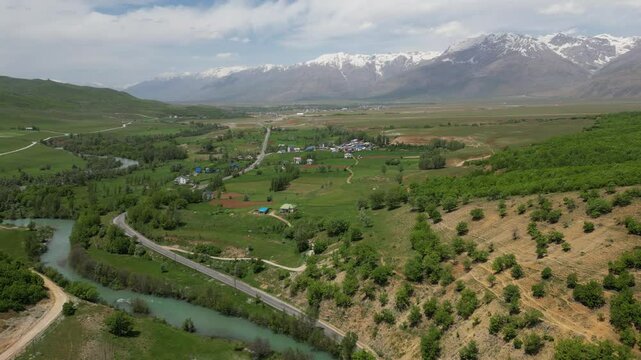 mountain drone flight