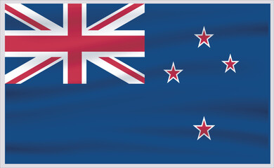 New Zealand official flag vector with standard size and proportion. National flag emblem with accurate size and colors.