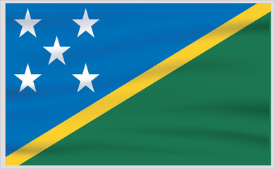 Solomon Islands official flag vector with standard size and proportion. National flag emblem with accurate size and colors.