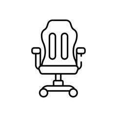 Office Chair vector icon stock illustration