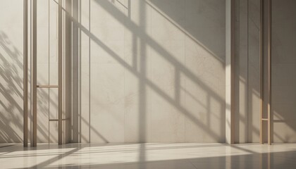 Fototapeta premium Captivating architectural scene of shadows and light modern interior space visual art minimalist environment abstract viewpoint