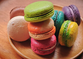 sweet dessert colorful macaron  cookie