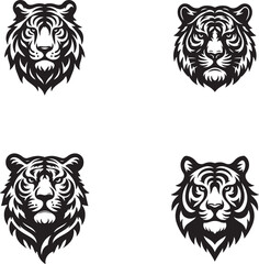 tiger head vector