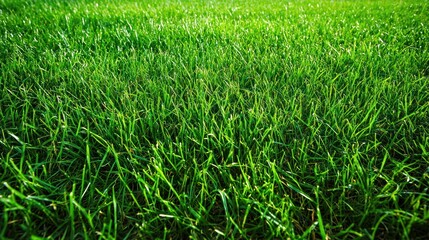Obraz premium Vibrant Green Grass Texture: A Close-Up View of Lush, Healthy Lawn