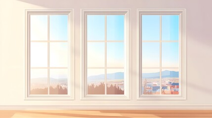 Professional Plastic Frames with Glass for Isolated Panoramic Windows