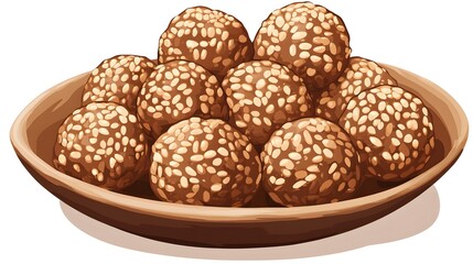 Delicious Sesame Balls - Ideal for Chinese Sweet Treat Design Projects