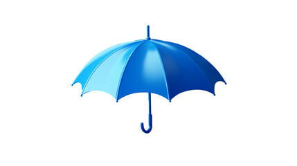 Fototapeta premium Blue umbrella in isometric style on transparent background