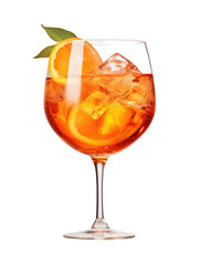 Refreshing Orange Aperol Spritz Cocktail – Bright and Zesty Drink on transparent background