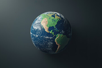 Fototapeta premium Dynamic earth view planet earth digital art space environment aerial perspective global awareness