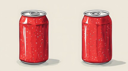 Colorful Hand-Drawn Cartoon Vector Illustration of Soda Can for Design Projects