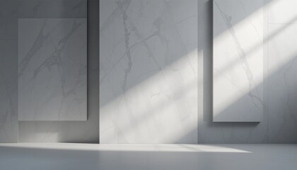 Obraz premium Modern minimalist interior design showcase contemporary gallery high-quality image bright natural light aesthetic viewpoint artistic concept for inspiration
