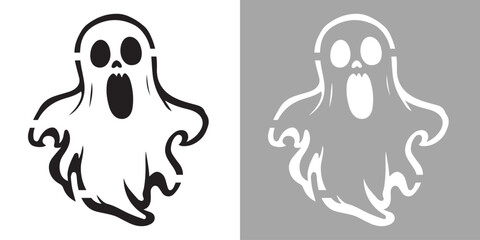 Ghost Stencil | Spooky Halloween Ghost Silhouette for Crafts & Decorations