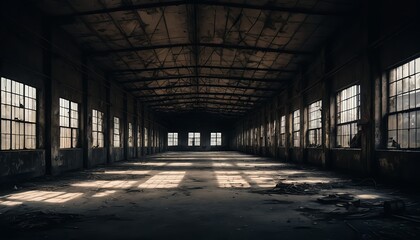 Abandoned Industrial Building Interior