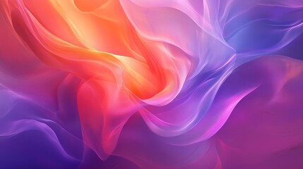 Obraz premium An abstract colorful artwork with smooth lines, mixing a variety of colors and forms 