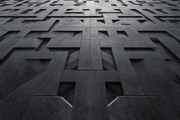 an abstract geometric design, offering a striking visual of interconnected pathways and textures
