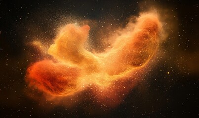 Fototapeta premium A breathtaking view of the Cat's Paw Nebula in deep space