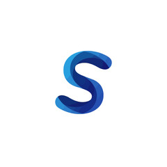 Naklejka premium Letter s logo design