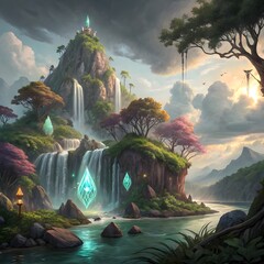 concept fantasy island background