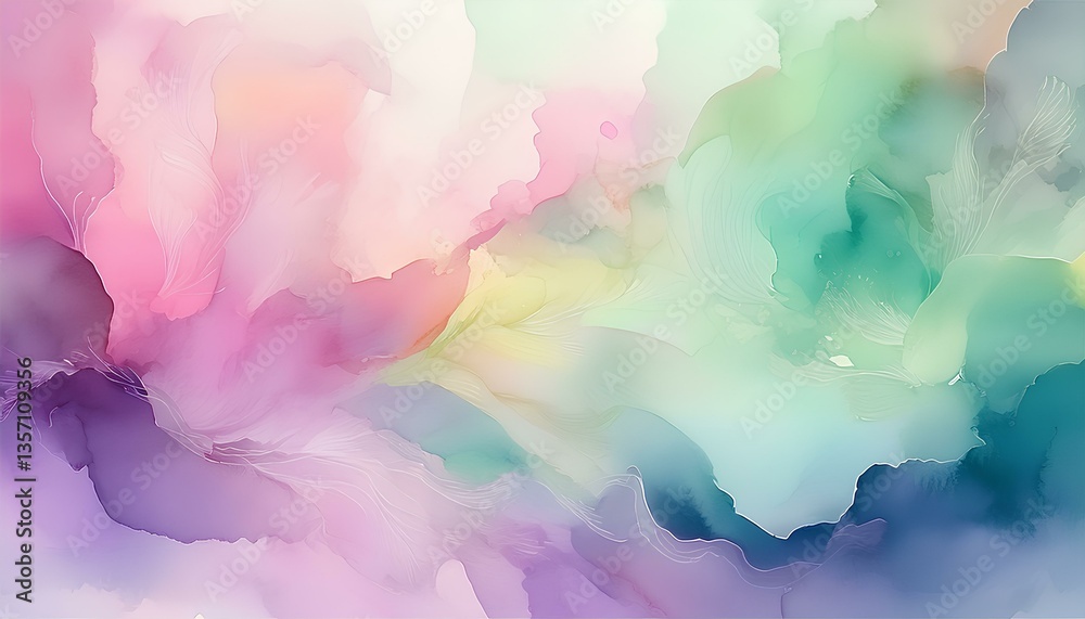 Poster abstract colorful background with smokes. abstract colorful pastel watercolor background.