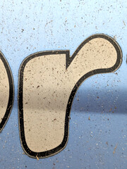 Written Wording in Distressed State Typography Found Ransom Letter R