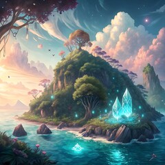 concept fantasy island background