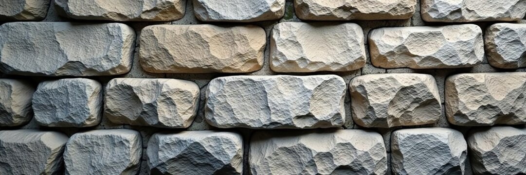 Ancient Roman stone wall texture background with weathered gray stones and intricate patterns,  patterns,  intricate - Powered by Adobe