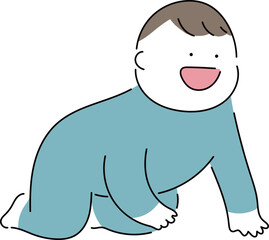 ハイハイする赤ちゃん_カジュアル