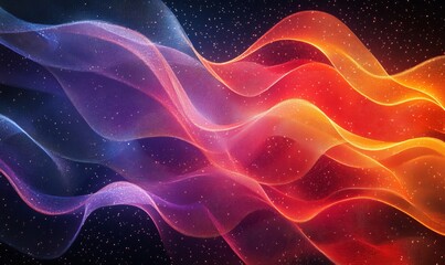 a captivating abstract design with flowing, colorful waves, evoking a sense of motion and energy. The design is characterized by a mesmerizing blend of vibrant hues.