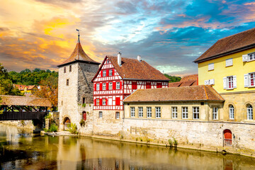 Altstadt, Schwäbisch Hall, Deutschland 