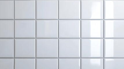Clean white tile background with glossy finish, perfect for design