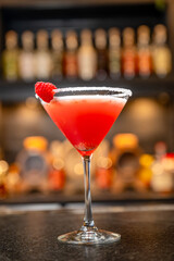 alcohol at the bar