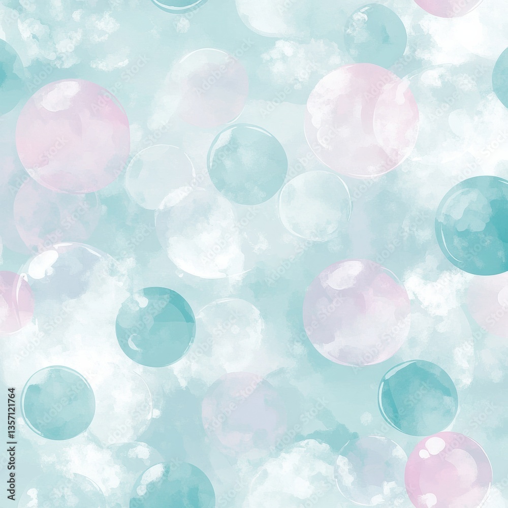 Fototapete soft transparent air bubbles float elegantly above a gradient background showcasing delicate pastel 