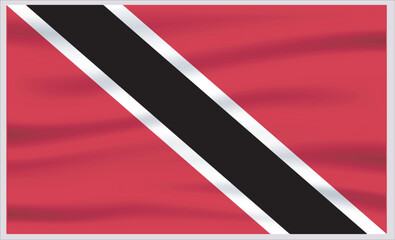 Trinidad and Tobago official flag vector with standard size and proportion. National flag emblem with accurate size and colors.