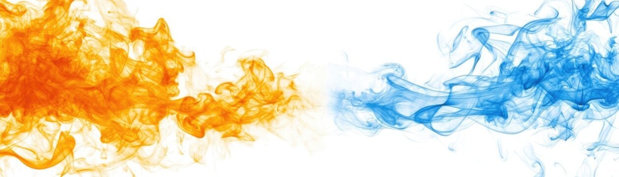 Abstract fire and ice smoke